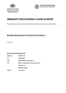 Drought Concessional Loans Scheme at a glance