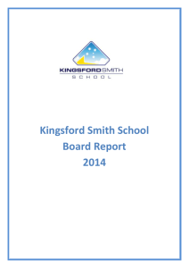 Kingsford Smith Annual School Board Report 2014