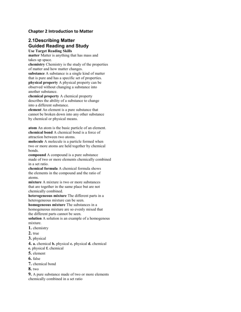 Answer Key Answer Key