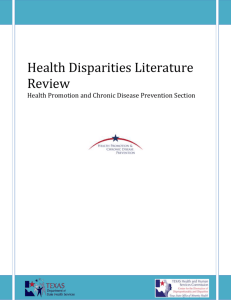 Health Disparities Literature Review