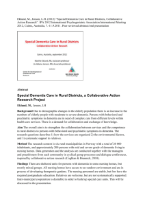Special Dementia Care in Rural Districts, a Collaborative Action