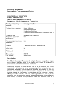 MSc Archaeological Prospection