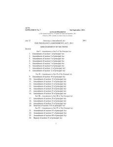 Insurance (Amendment) Act, 2011