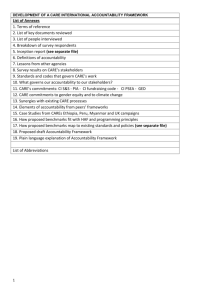 development of a care international accountability framework