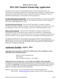Microsoft Word - Scholarship Application for 2009