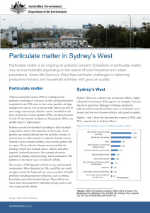Particulate matter - Sydneys West