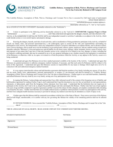 MA COM - Capstone Liability Release Form