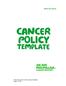 the cancer policy template