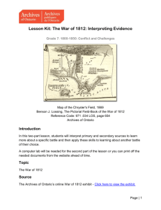 Lesson Kit: The War of 1812: Interpreting Evidence