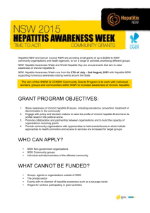 Hepatitis B Specific Grant Information