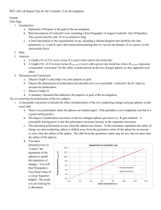 PHY-104 Lab Report Tips for the Coulomb`s Law Investigation