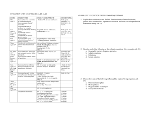 Ch. 22-26 unit schedule/FRQ/Practice Quiz