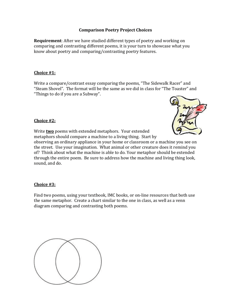 How To Compare And Contrast Two Poems In An Essay