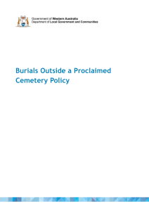 Burial Outside a Proclaimed Cemetery - Policy