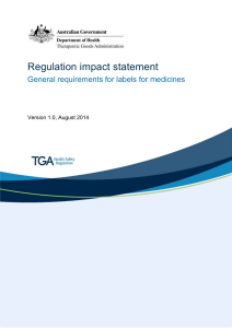 General requirements for labels for medicines