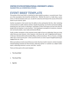 Event Brief - United States International University