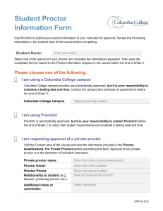 Student Proctor Information Form