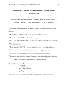 Arousability as a predictor of sexual risk behaviours in African