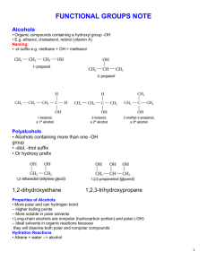 Functional Groups Notes - Study Package