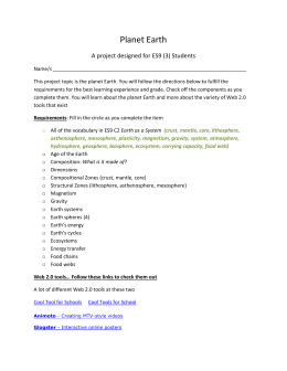 Layers of the Earth Worksheet