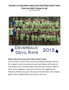 What is the Devereaux Devil Rays Swim Team?