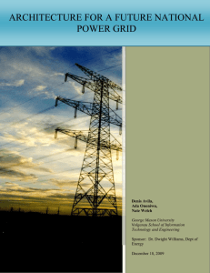 ARCHITECTURE FOR A FUTURE NATIONAL POWER GRID