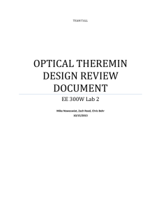 OPTICAL THEREMIN DESIGN REVIEW DOCUMENT