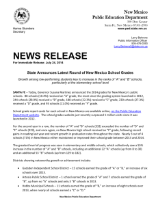 News Release - New Mexico State Department of Education