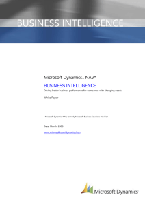 Microsoft Dynamics NAV business intelligence