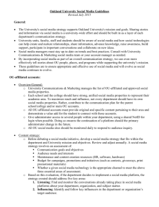 Oakland University Social Media Guidelines Revised July 2015
