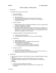 Outline of Analyses – Affective Scales