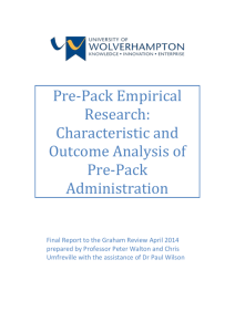 Pre-Pack Empirical Research: Characteristic and Outcome