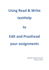 Manual - Editing and Proofreading your assignments