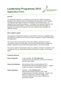 Leadership Programme Application Form 2015