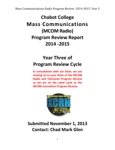 Mass Communications Radio Program Review