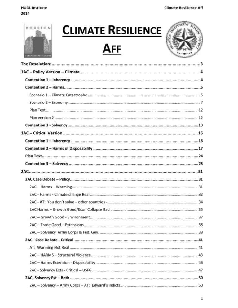 The Resolution Houston Independent School District