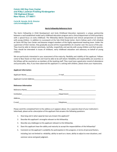 Harris Fellowship Reference Form