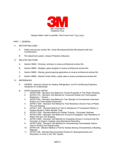 SECTION 08870 WINDOW FILM Display hidden notes to specifier