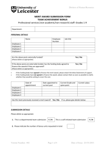 Merit Award submission form: Non-Academic/Research Staff