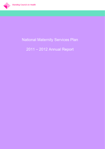 National Maternity Services Plan