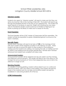 Schoolwide Leadership Roles - Livingston County School District