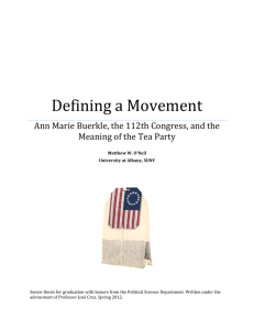 Defining a Movement: Ann Marie Buerkle, the