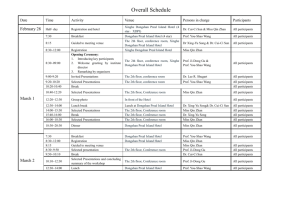 Overall Schedule