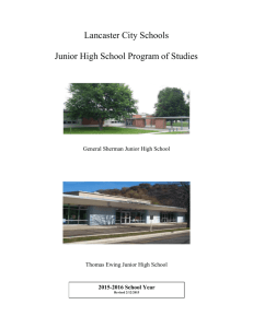 2015-2016 Jr. High Program of Studies