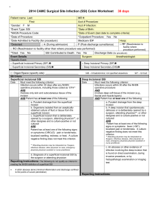 2014 CAMC Surgical Site Infection (SSI) Colon Worksheet 30 days