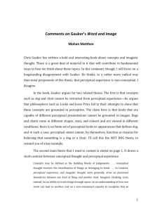 Comments on Gauker`s Word and Image