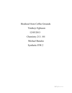 Biodiesel from Coffee Grounds
