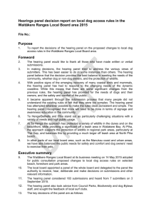 Draft Waitakere Ranges decision report