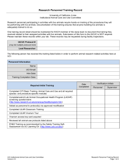 Safety Training Documentation Form