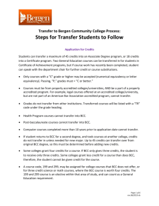 Steps for Transfer Students to Follow